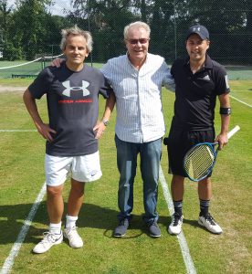 Men's singles final.  Cedric and Marcio, umpired by Kevin Ryan