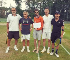 Men's doubles final - Lajos & Cedric, Greg & Marcio, umpired by James McKenzie